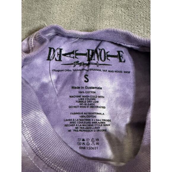 NWT Death Note UO Tie Dye Purple Crew Neck T-Shirt Men Unisex 100% Cotton Causal - Picture 4 of 6